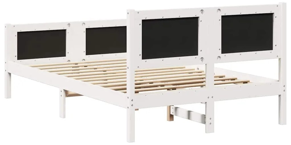 Ágykeret fejtámlával Világosszürke 120 x 200 cm Tömör fenyőfa