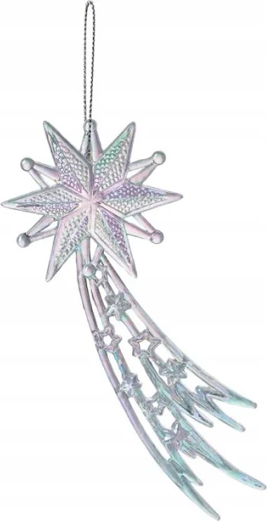 Holografikus karácsonyi üstökös dekoráció 15 cm