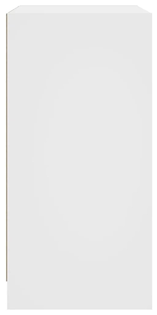 fehér kisszekrény üvegajtókkal 68 x 37 x 75,5 cm