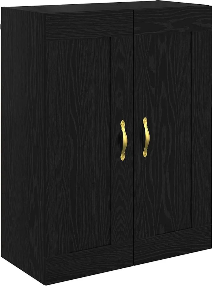 vidaXL Fali szekrény Fekete tölgy 69,5 x 34 x 90 cm Faanyag