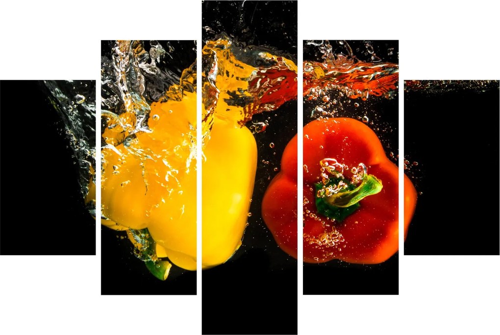 Kép - paprika a vízben (150x105 cm)