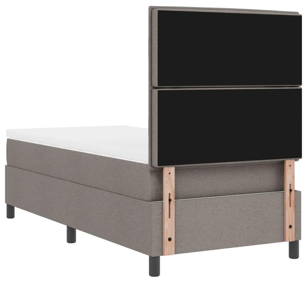 Box Spring Ágy Matraccal Bézs 80x200 cm Szövet