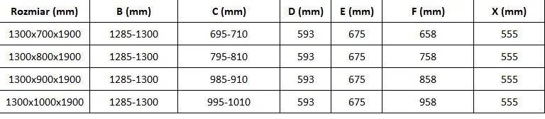 Mexen Omega zuhanykabin 130x80cm, 8mm üveg, króm profil-szürke üveg, 825-130-080-01-40