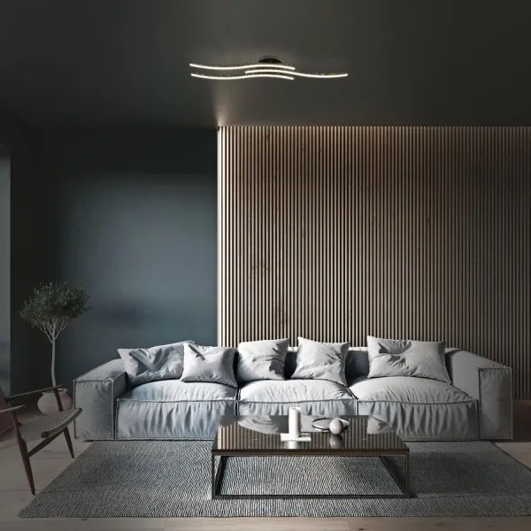 Brilo - LED Mennyezeti lámpa LED/19W/230V 3000K fekete