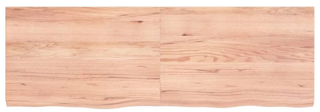 világosbarna kezelt tömör tölgyfa fali polc 120 x 40 x (2-4) cm