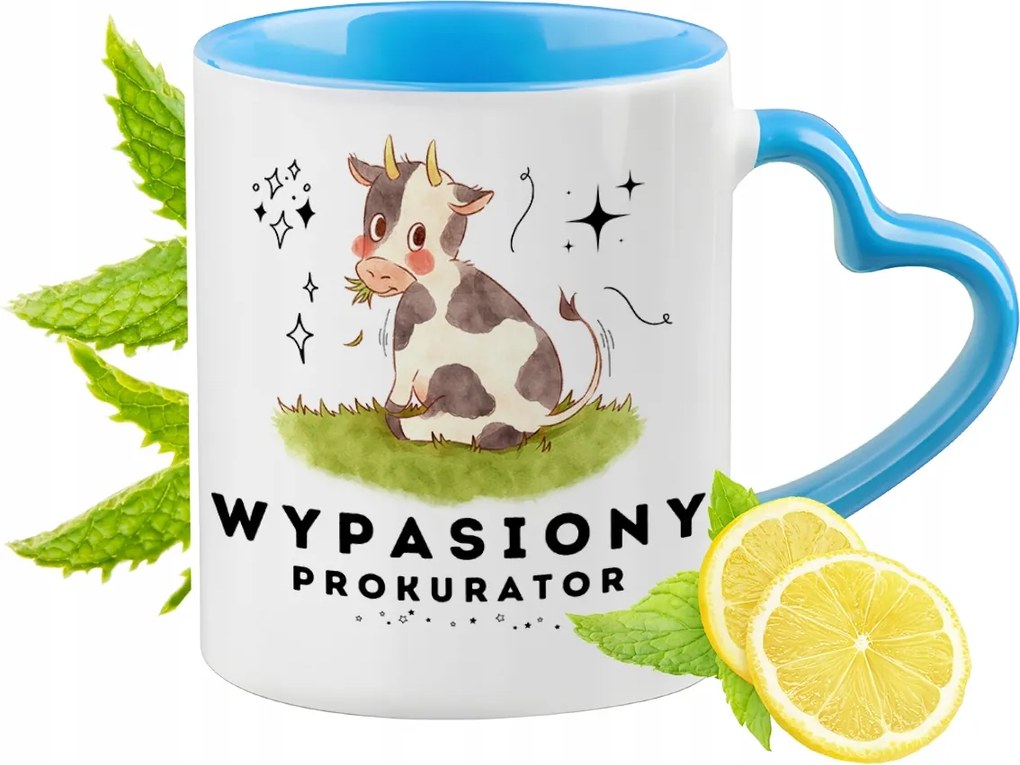 Ügyésznek Kék bögre szív alakú füllel Ajándék