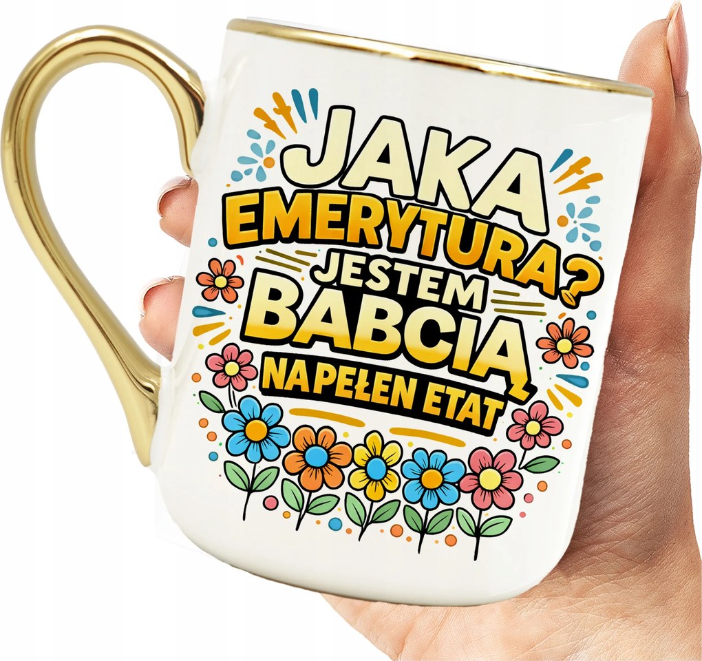 Bögre Nagyinak Elegáns Milyen Nyugdíjas Vagyok Nagymama Teljes Munkaidőben Arany