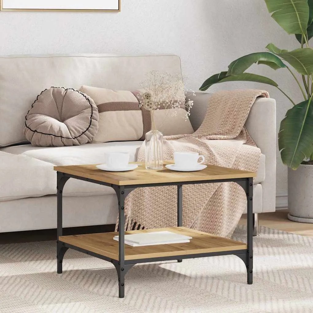 Dohányzóasztal Artisan tölgy 55 x 55 x 40 cm Faanyag