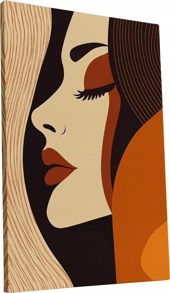 Retro Vászonkép Nő a 70-es évek stílusában otthon nappali 40x60