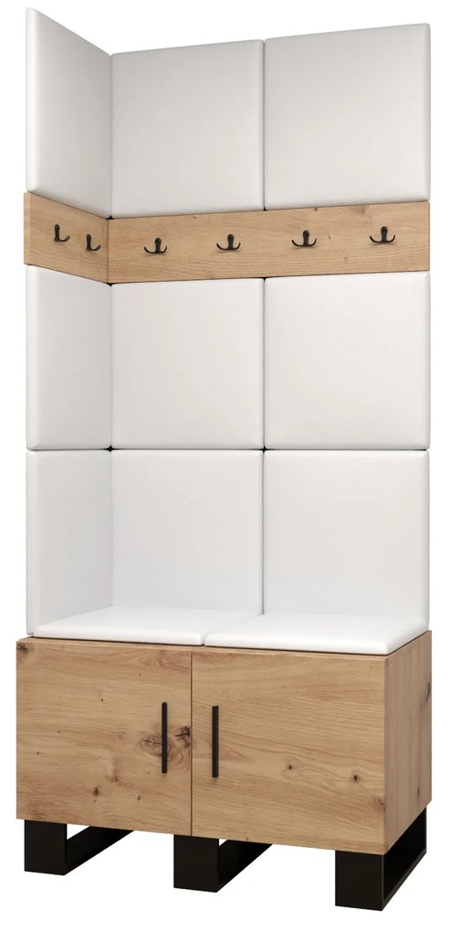 Előszobabútor Amanda 11 (artisan tölgy + fehér). 1085954