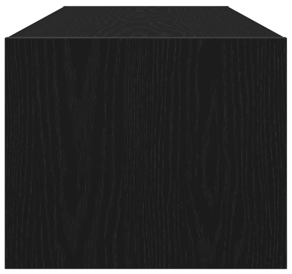 TV Szekrény Fekete Tölgy 100x31x25,5 cm Szerelt Fa
