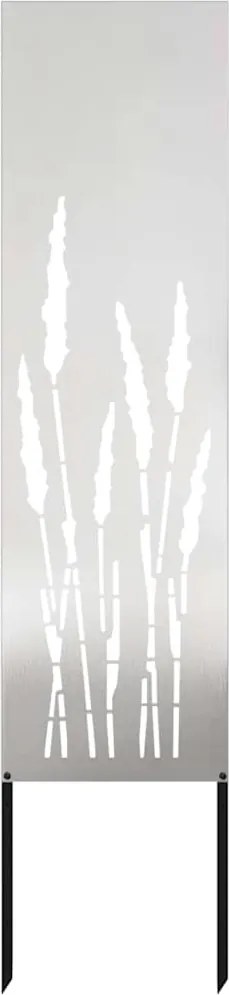 vidaXL Kertvédő vászon Ezüst 32 x 140 cm Rozsdamentes acél