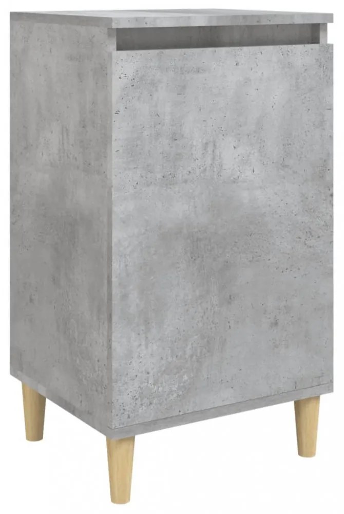 betonszürke szerelt fa éjjeliszekrény 40x35x70 cm