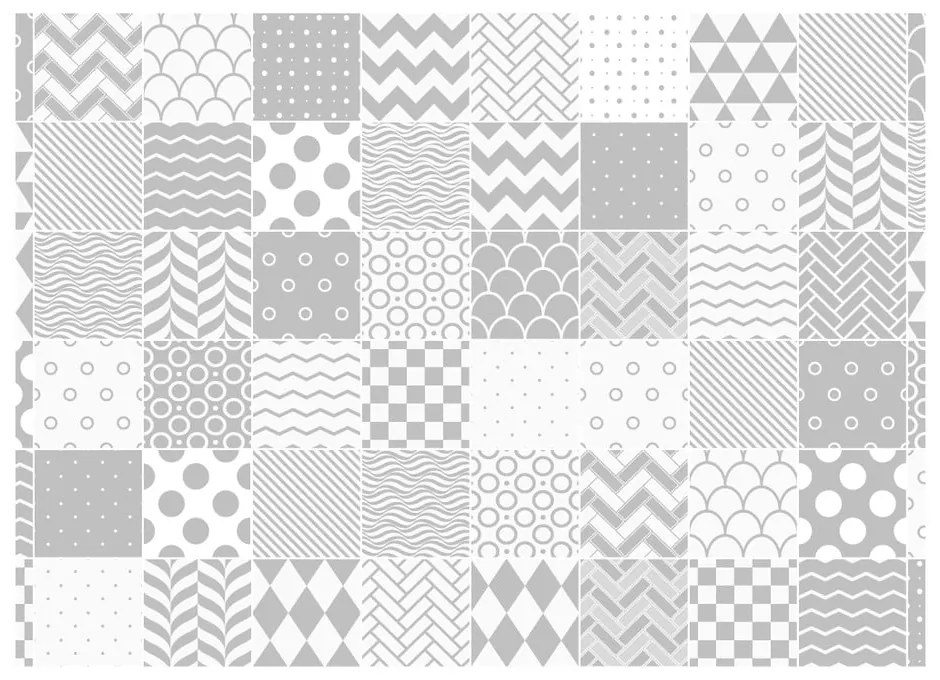 Cardiff 60 részes dekorációs falmatrica szett, 15 x 15 cm - Ambiance