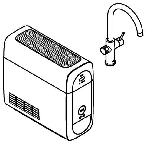 GROHE 31455001 - BLUE HOME mosogató csaptelep, fényes króm