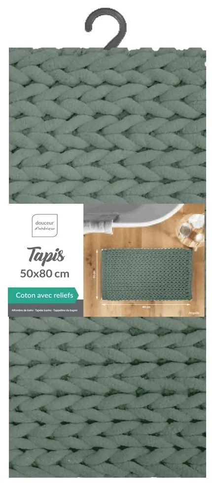 Zöld fürdőszobai kilépő 50x80 cm Ariel – douceur d'intérieur