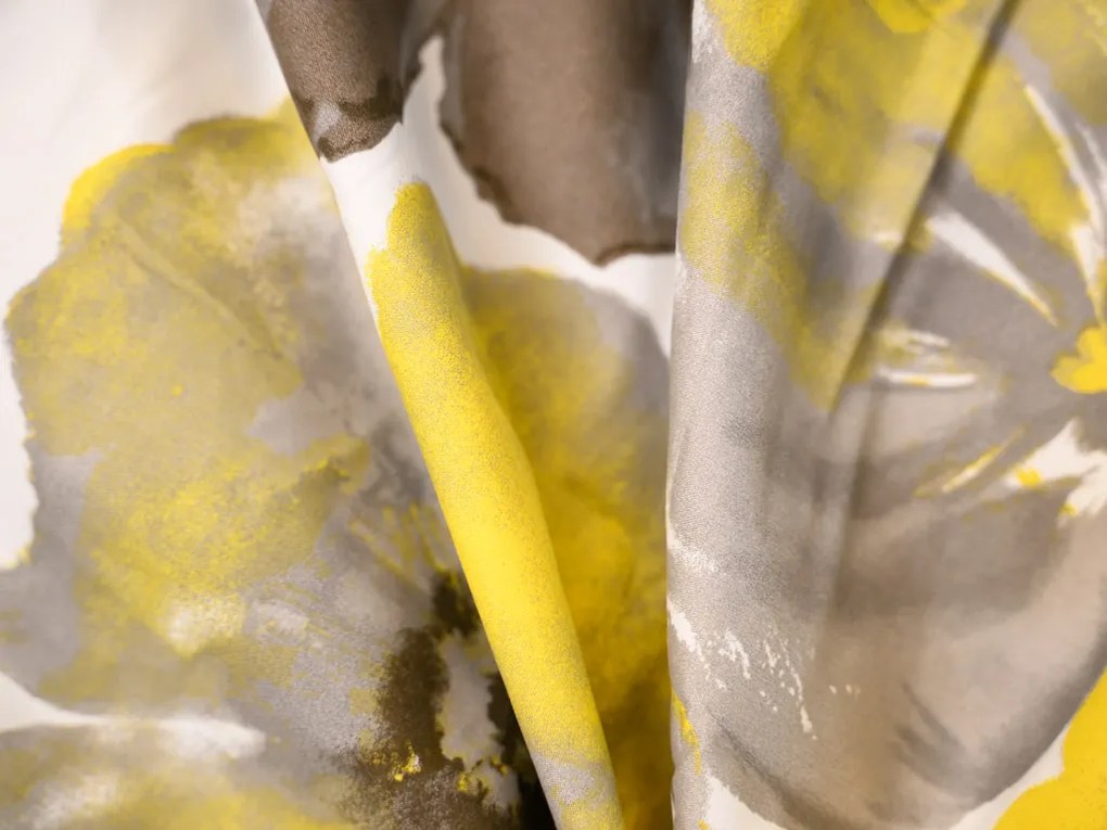 Mikroszálas ágyneműhuzat FEONELLE sárga-szürke Ágyneműhuzat mérete: 70 x 90 cm | 140 x 200 cm