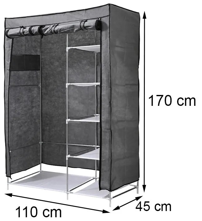 Gardróbszekrény LGSZ-01 szürke