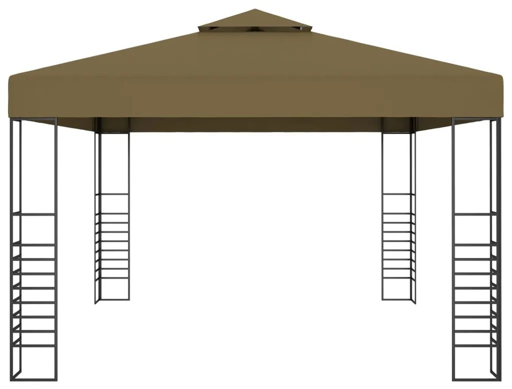 tópszínű pavilon LED fényfüzérrel 3 x 4 m