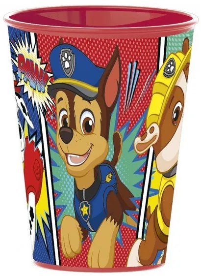 Mancs Őrjárat műanyag pohár piros