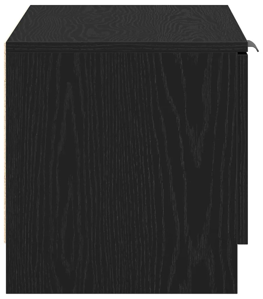 TV Szekrény 2 db Fekete Tölgy 80x35x36,5 cm Feltárt Fa