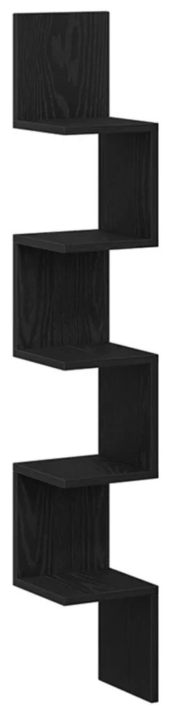 Sarokpolc Fekete Tölgy 20x20x127,5 cm Összeszerelt Fa