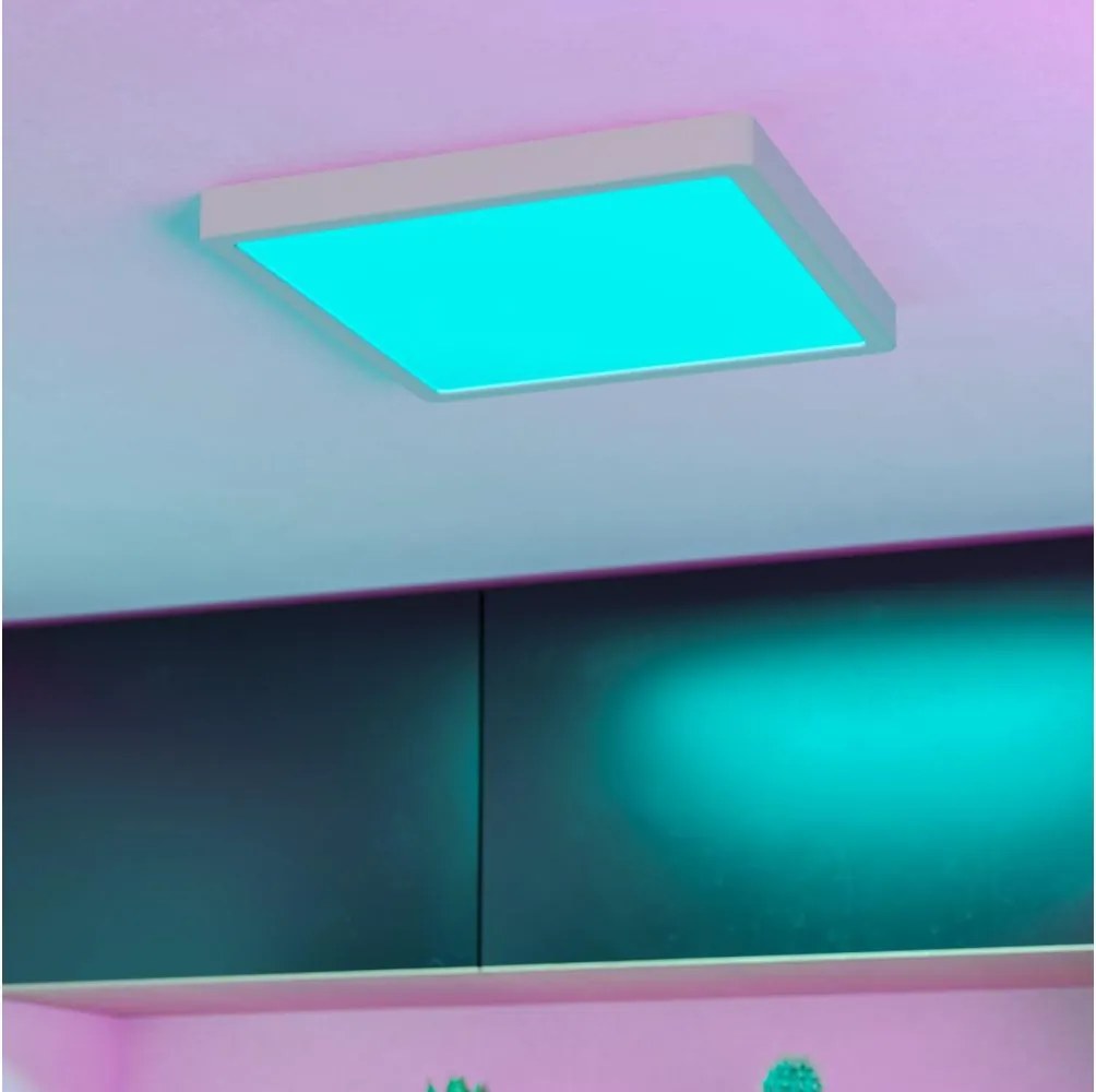 Eglo 901379 - FUEVA-Z RGBW LED fényerőszabályozható füstszínű mennyezeti lámpa, LED/13,5W/230V, Ø 29,5 cm, IP44, fehér