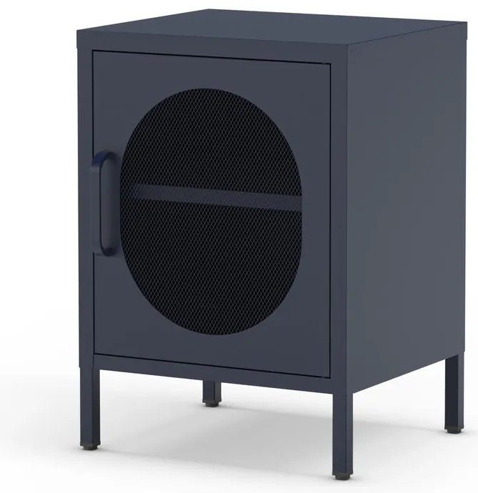 Sötétkék fém éjjeliszekrény Diora – Marckeric