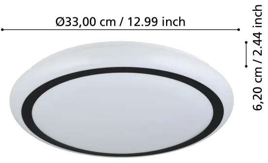 Eglo 900149 - LED Mennyezeti lámpa CAPASSO LED/14,6W/230V