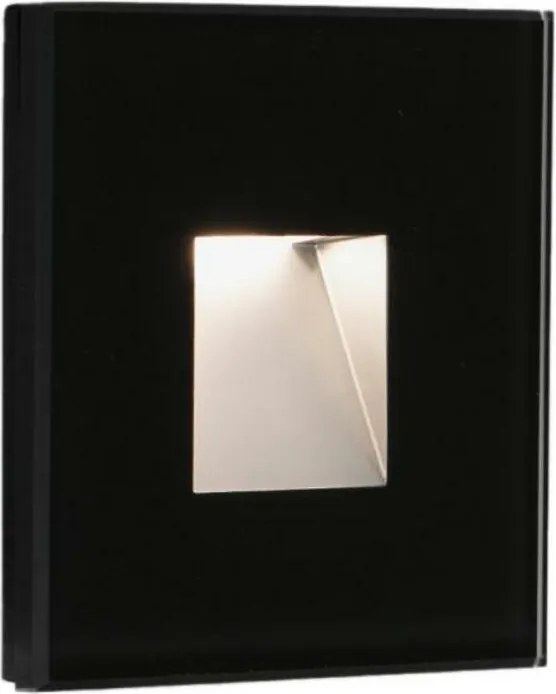 Faro Dart Sq fekete süllyesztett Led fali lámpa IP65, 2W, 2700K