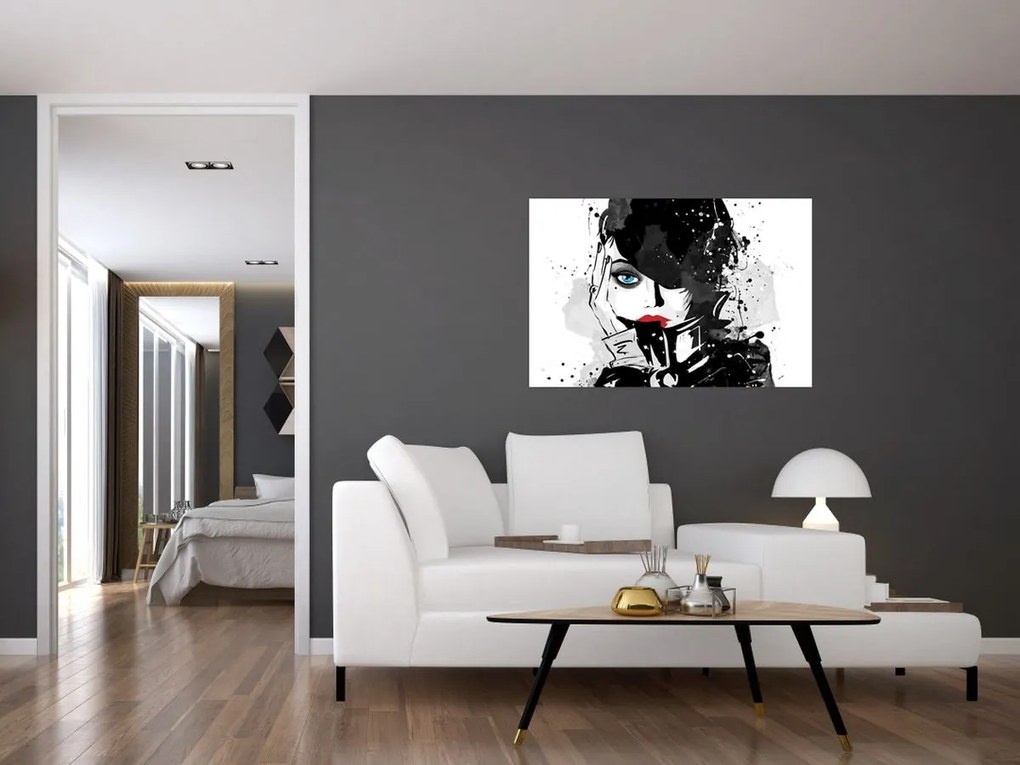Kép - A titokzatos nő (90x60 cm)