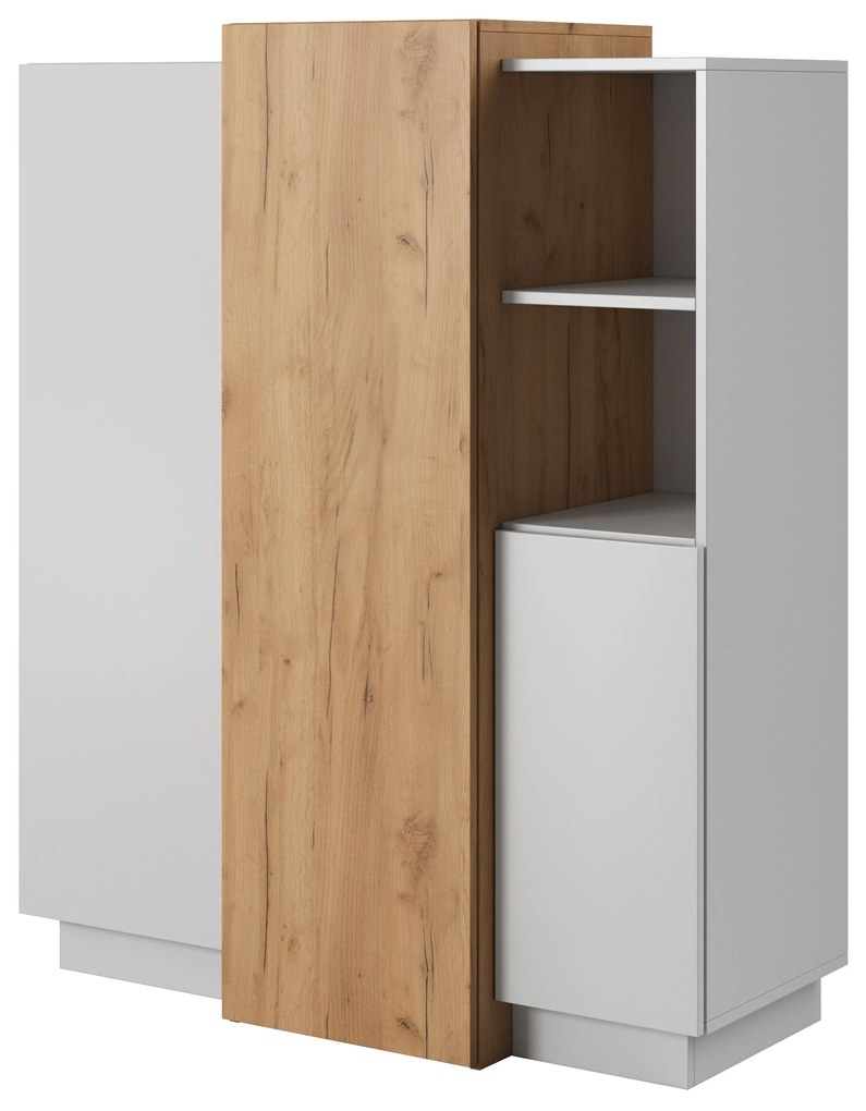 Szekrény Three 3D (arany craft tölgy + fehér). 1071392