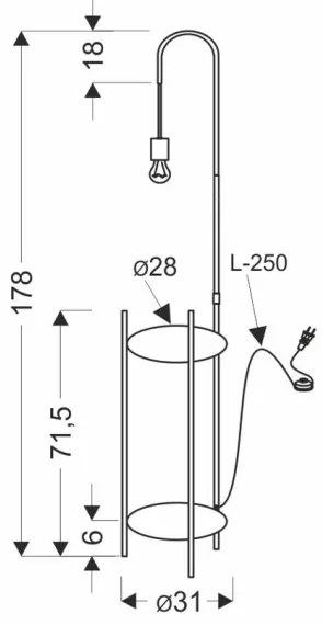 Állólámpa WALK 1xE27/40W/230V türkiz