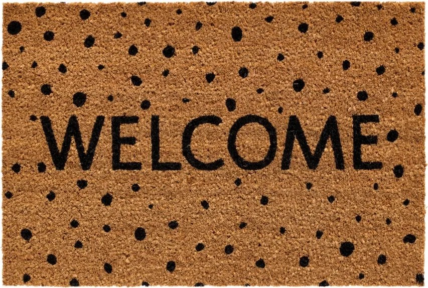 Lábtörlő a ház ajtaja alá Welcome Pöttyös 40x60