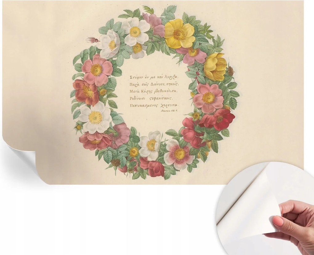 Öntapadós Fali Fotótapéta Hálószobába Virágos koszorú 416x254 cm