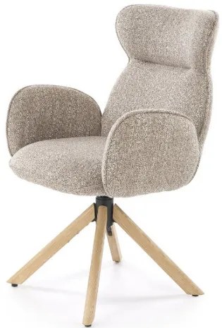 K-585 szék sötét bézs / natúr tölgy