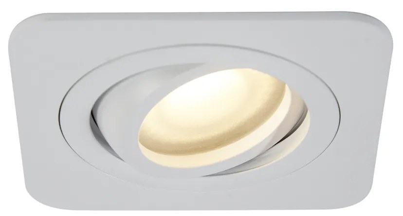 6 darabos, lekerekített, süllyesztett spotlámpa szett, fehér, GU10 50mm, forgatható és dönthető, IP44 - Alberto