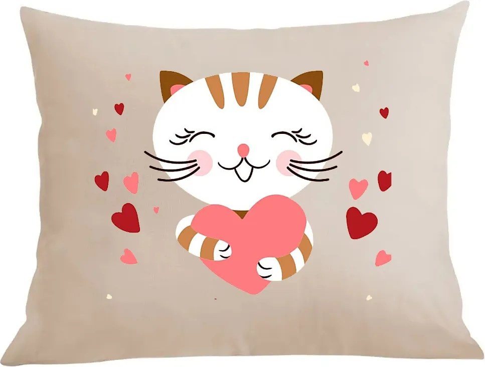 Párna párnahuzat Szeretem a cicákat