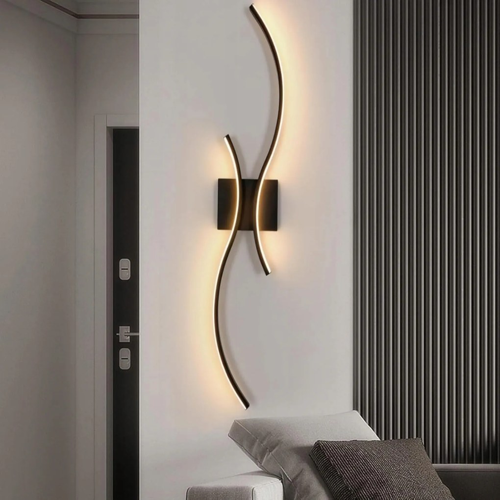 Kinkiet Czarna Led Falilámpa Modern Stílus, Nappaliba, Előszobába 3000K, 27W