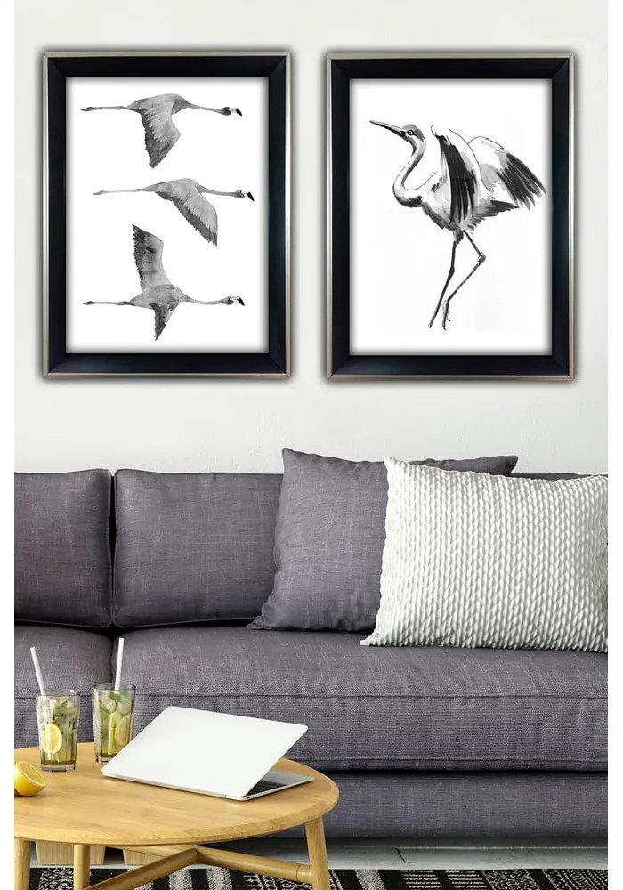 Kép szett 2 db-os 35x45 cm Crane – Wallity