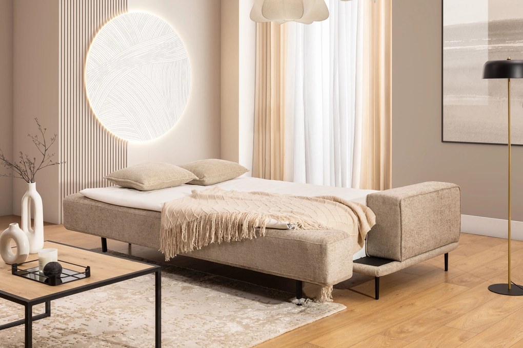 Nicole kihúzható kanapé - bézs szövet Magni 206.03