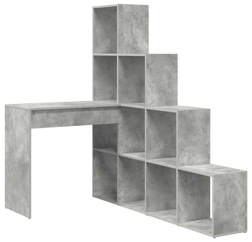Sarokíróasztal Beton szürke 101,5 x 149,5 x 149,5 cm Faanyag