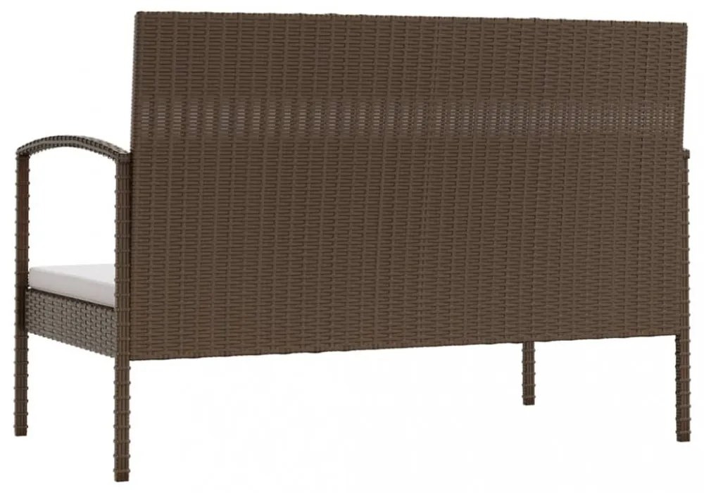 vidaXL 16 részes barna polyrattan kerti ülőgarnitúra párnákkal