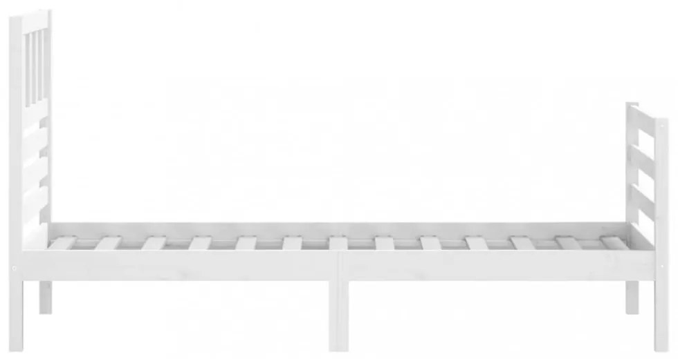 fehér tömör fa ágykeret 75 x 190 cm (Small Single)