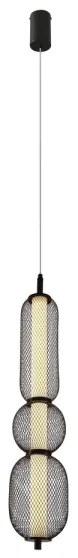 PUMA LED függőlámpa kábelen, 15W/230V, átm. 14 cm, fekete