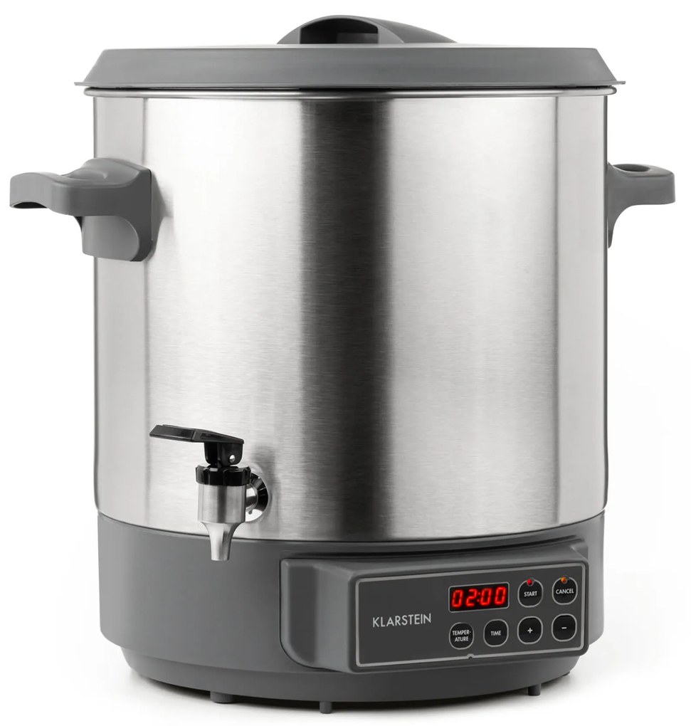 Klarstein Lady Marmalade, befőzőautomata, italtároló, 27l, 100 °C, 12 h, rozsdamentes acél