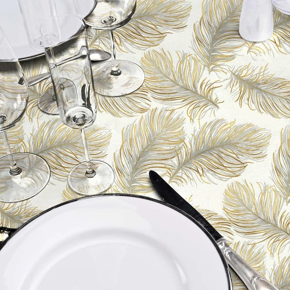 Lemosható asztalterítő ø 160 cm Plumina – douceur d'intérieur