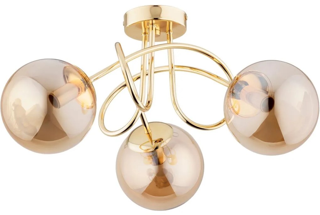 Felületre szerelhető csillár BANKO 3xE14/10W/230V arany