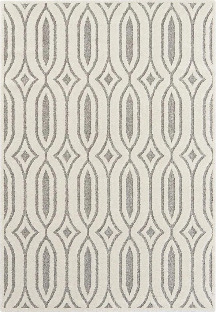 Krémszürke modern 3D plüss szőnyeg Elle Decor Lantian 120x170 cm