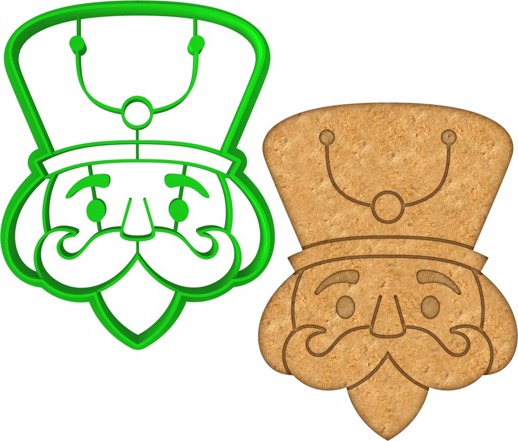 Karácsonyi Mézeskalács Forma Karácsonyi Dinnye Nagypapa 9cm